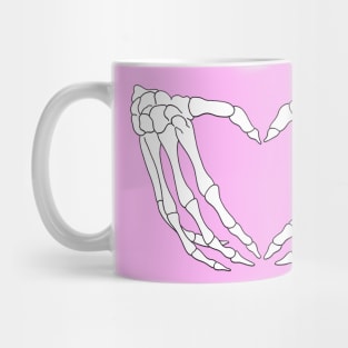 Skeleton Hand Hearts "Pastel Goth" - Type 2 Mug